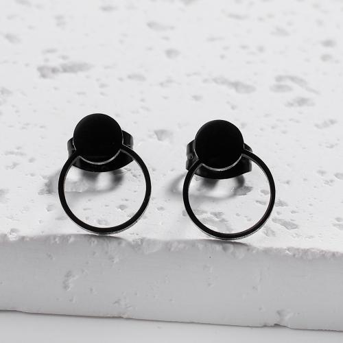 Roestvrij staal Stud Earrings, 304 roestvrij staal, mode sieraden & voor vrouw, meer kleuren voor de keuze, 12x9mm, Verkocht door pair