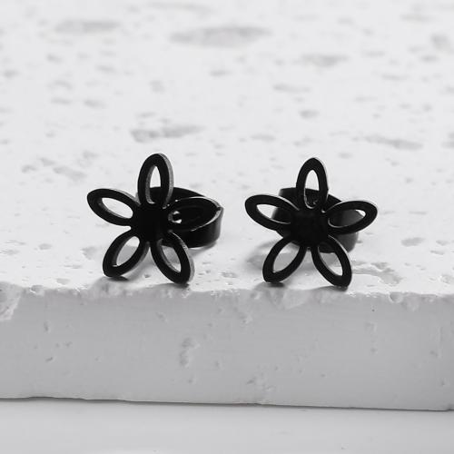 Roestvrij staal Stud Earrings, 304 roestvrij staal, Bloemblaadjes, mode sieraden & voor vrouw, meer kleuren voor de keuze, 9x10mm, Verkocht door pair