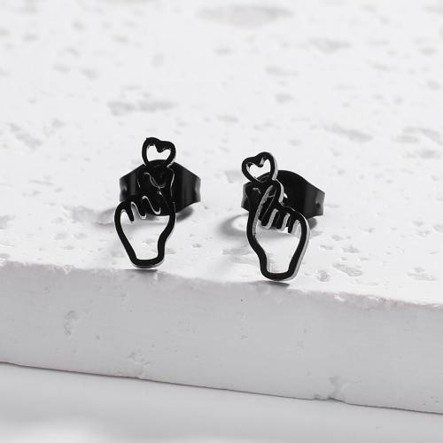 Roestvrij staal Stud Earrings, 304 roestvrij staal, mode sieraden & voor vrouw, meer kleuren voor de keuze, 10x5mm, Verkocht door pair