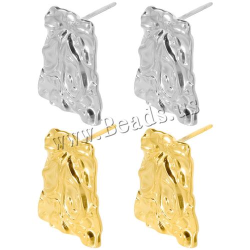 Roestvrij staal Stud Earrings, 304 roestvrij staal, mode sieraden & voor vrouw, meer kleuren voor de keuze, 14x19mm, Verkocht door pair