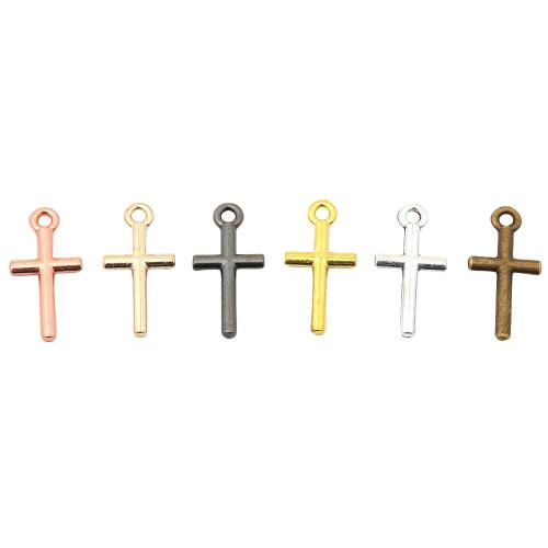 Zinklegering Cross Hangers, Zinc Alloy, Oversteken, plated, DIY, meer kleuren voor de keuze, nikkel, lood en cadmium vrij, 27x13x2mm, Ca 100pC's/Bag, Verkocht door Bag