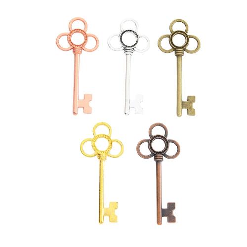 Zinklegering Key Hangers, Zinc Alloy, Sleutel, plated, DIY, meer kleuren voor de keuze, nikkel, lood en cadmium vrij, 53x23x5mm, Ca 100pC's/Bag, Verkocht door Bag