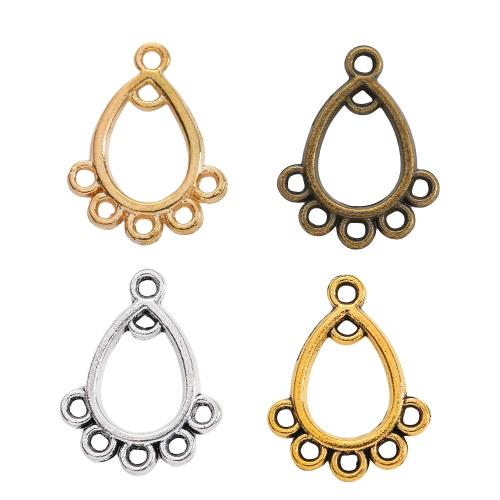 Zinc Alloy Connector Teardrop plated DIY & 2/5 loop nickel lead & cadmium free Approx Sold By Bag