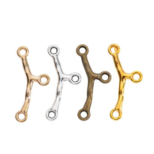 Zinc Alloy Connector Branch plated DIY & 1/2 loop nickel lead & cadmium free Approx Sold By Bag