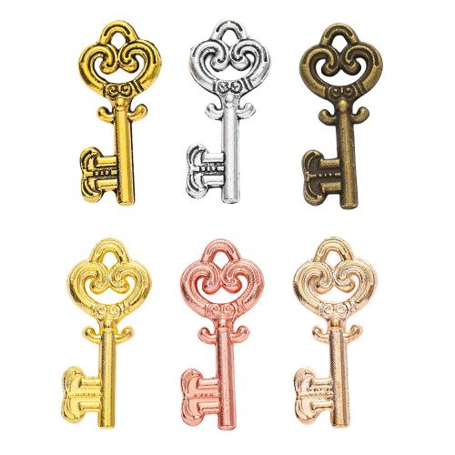 Zinklegering Key Hangers, Zinc Alloy, Sleutel, plated, DIY, meer kleuren voor de keuze, nikkel, lood en cadmium vrij, 21x9x2mm, Ca 100pC's/Bag, Verkocht door Bag