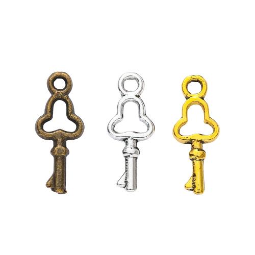 Zinklegering Key Hangers, Zinc Alloy, Sleutel, plated, DIY, meer kleuren voor de keuze, nikkel, lood en cadmium vrij, 16x6x2mm, Ca 100pC's/Bag, Verkocht door Bag