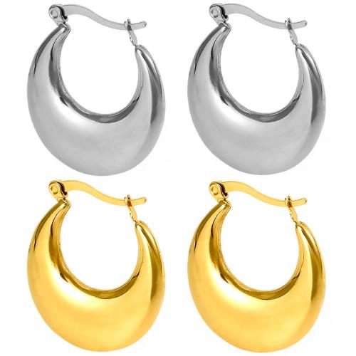 Stainless Steel Lever Terug Earring, 304 roestvrij staal, Donut, mode sieraden & voor vrouw, meer kleuren voor de keuze, 25x29mm, Verkocht door pair