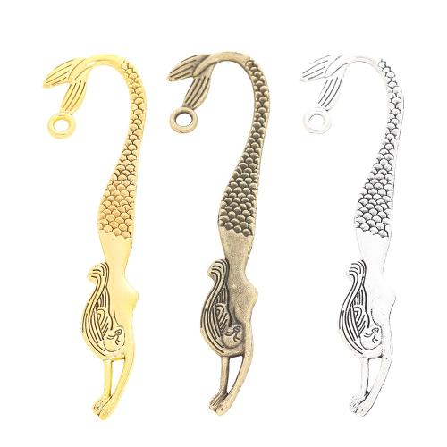 Zinklegering Hangers, Zinc Alloy, Zeemeermin, plated, DIY, meer kleuren voor de keuze, nikkel, lood en cadmium vrij, 21.80x81.96mm, Ca 100pC's/Bag, Verkocht door Bag