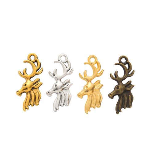 Zinklegering Animal Hangers, Zinc Alloy, Hert, plated, DIY, meer kleuren voor de keuze, nikkel, lood en cadmium vrij, 26x11mm, Ca 100pC's/Bag, Verkocht door Bag