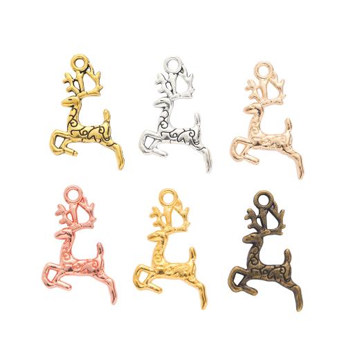 Zinklegering Animal Hangers, Zinc Alloy, Hert, plated, DIY, meer kleuren voor de keuze, nikkel, lood en cadmium vrij, 23.50x14.50mm, Ca 100pC's/Bag, Verkocht door Bag