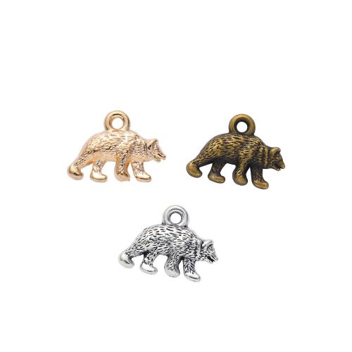 Zinc Alloy Animal Pendler, Polar Bear, forgyldt, du kan DIY, flere farver til valg, nikkel, bly & cadmium fri, 11x15x2mm, Ca. 100pc'er/Bag, Solgt af Bag