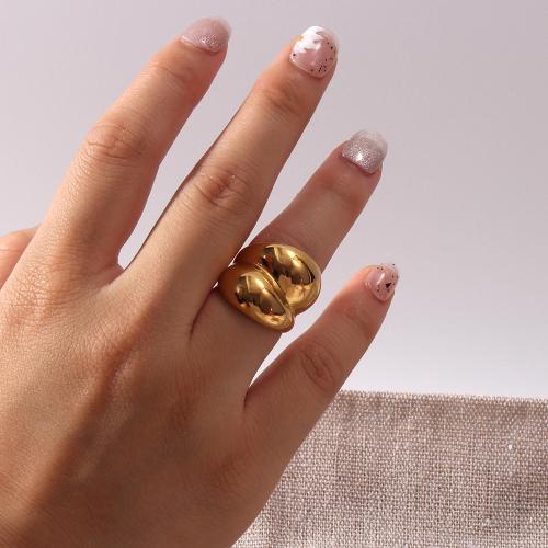 Stainless Steel Finger Ring 304 Stainless Steel gold color plated fashion jewelry golden Sold By PC