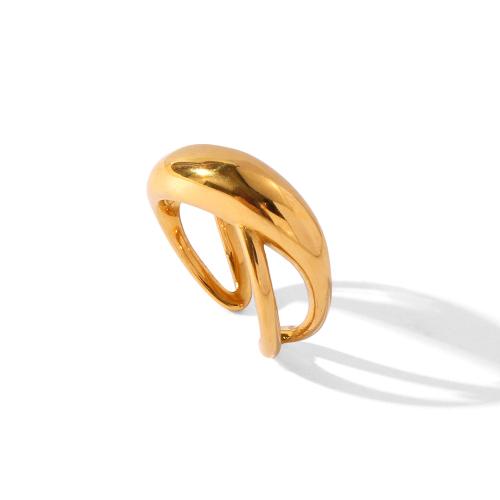 Stainless Steel Finger Ring 304 Stainless Steel gold color plated fashion jewelry golden Sold By PC