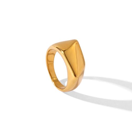 Vinger Ring in edelstaal, 304 roestvrij staal, gold plated, mode sieraden & verschillende grootte voor keus, gouden, Verkocht door PC