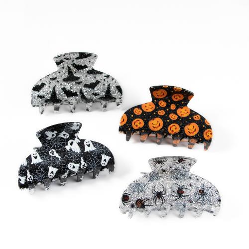 Haar Claw Clips, Acryl, handgemaakt, Halloween ontwerp & afdrukken & verschillende ontwerpen voor de keuze & voor vrouw, Verkocht door PC