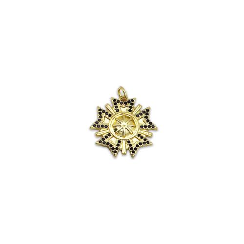 Cubic Zirconia Micro Pave Brass Pendant plated DIY & micro pave cubic zirconia & enamel Sold By PC