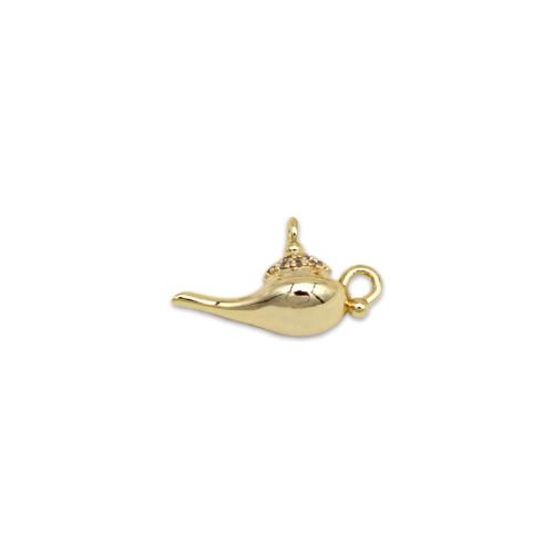 Cubic Zirconia Micro Pave bronze Pingente, cobre, banhado, DIY & micro pavimento em zircônia cúbica, dourado, vendido por PC