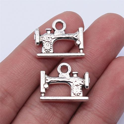 亜鉛合金ペンダント, 亜鉛合金, ミシン, メッキ, DIY, 無色, 19x15mm, 売り手 パソコン