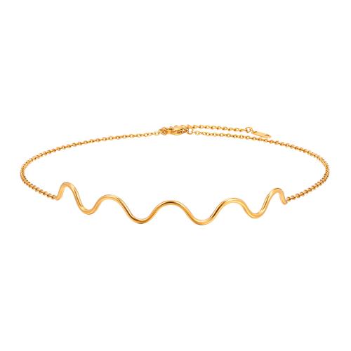 Collier de bijoux en acier inoxydable, Acier inoxydable 304, bijoux de mode & pour femme, doré, Longueur Environ 32-40 cm, Vendu par PC