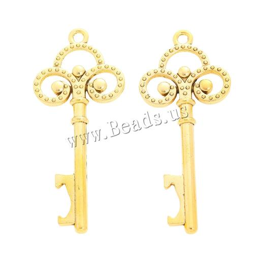 Zinc Alloy Key Pendants plated DIY nickel lead & cadmium free Approx Sold By Bag