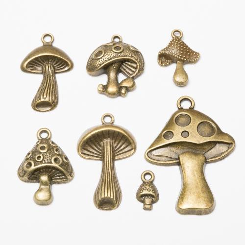 Zinc Alloy Pendants mushroom antique bronze color plated DIY nickel lead & cadmium free Approx Sold By Bag