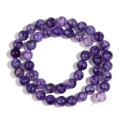 Gemstone Jewelry Beads Natural Stone Round DIY purple Sold Per Approx 38 cm Strand