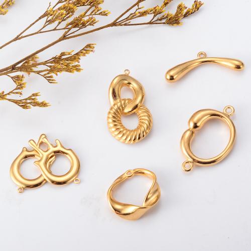 Stainless Steel Pendants 304 Stainless Steel gold color plated DIY & 1/1 loop Sold By Bag