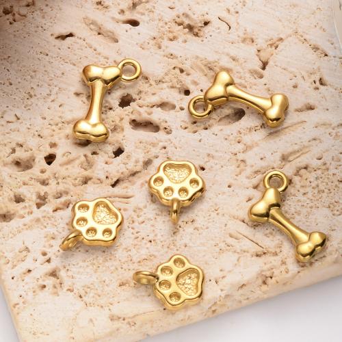 Stainless Steel Pendants 304 Stainless Steel gold color plated DIY Sold By Bag