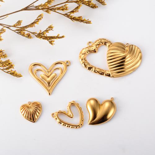 Titanium Steel Pendants gold color plated DIY Sold By Bag