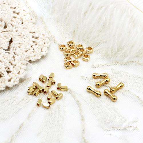 Brass Spacer Beads plated DIY golden Sold By Bag