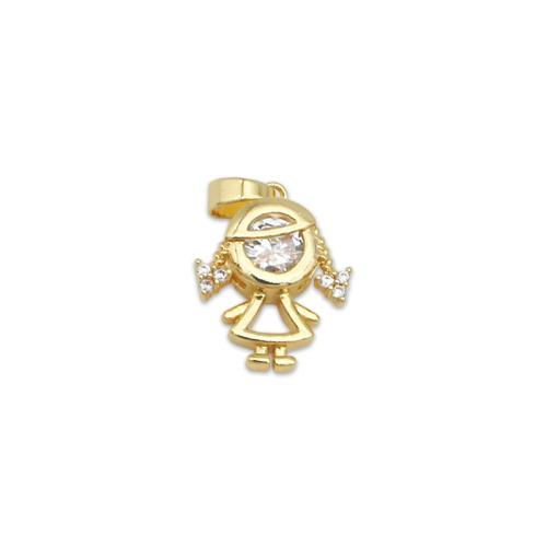 Cubic Zirconia Micro Pave bronze Pingente, cobre, banhado, DIY & micro pavimento em zircônia cúbica, dourado, vendido por PC