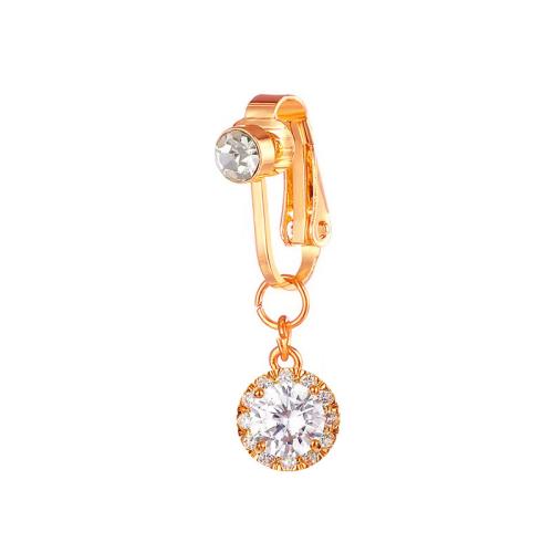 Brass Belly Ring   with Zinc Alloy Unisex & micro pave cubic zirconia Sold By PC