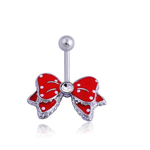 Stainless Steel Belly Ring 304 Stainless Steel plated Unisex & micro pave cubic zirconia & enamel Sold By PC