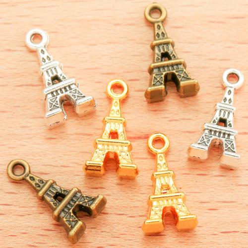 Zinc Alloy Pendants Tower plated DIY Sold By Bag