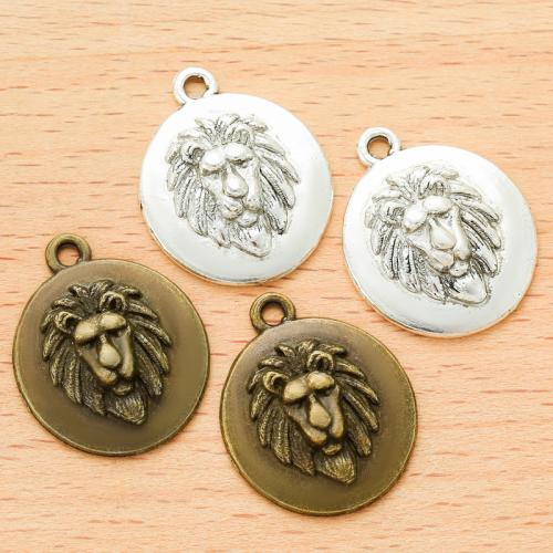 Zinc Alloy Pendants Round plated DIY Sold By Bag