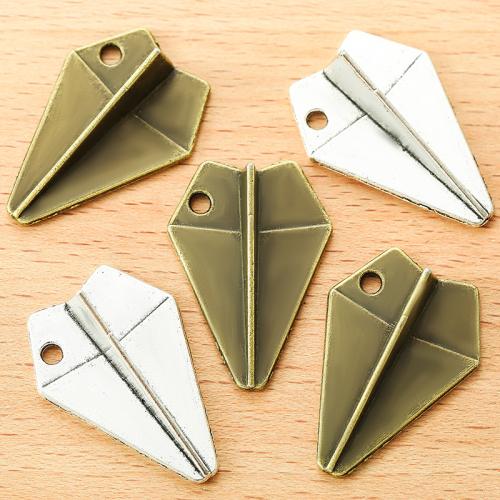 Zinc Alloy Pendler, Airplane, forgyldt, du kan DIY, flere farver til valg, 31x22mm, 100PC/Bag, Solgt af Bag