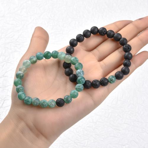 Gemstone Bracelets & Unisex & Customized 8mm Length 19 cm Sold By PC