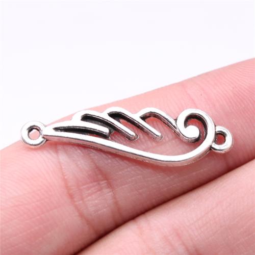 Zinc Alloy Connector Wing Shape antique silver color plated DIY & 1/1 loop Sold By PC