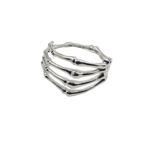 Zink Alloy Bangle Smycken, mode smycken & för kvinna, silver, Innerdiameter:Ca 70mm, Säljs av PC