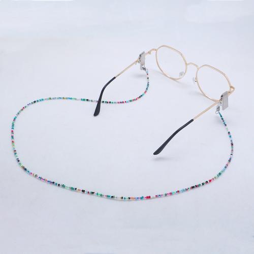 Support de lunettes, Seedbead, styles différents pour le choix & pour femme, multicolore, Longueur Environ 80 cm, Vendu par PC