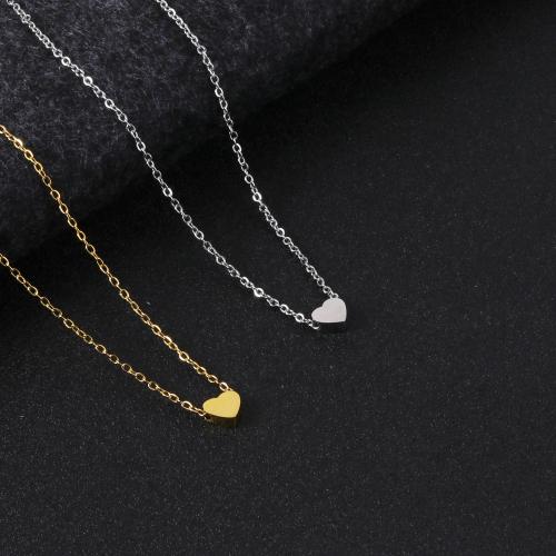 Stainless Steel Jewelry Necklace 304 Stainless Steel with 5cm extender chain Heart polished fashion jewelry & for woman Length Approx 45 cm Sold By PC