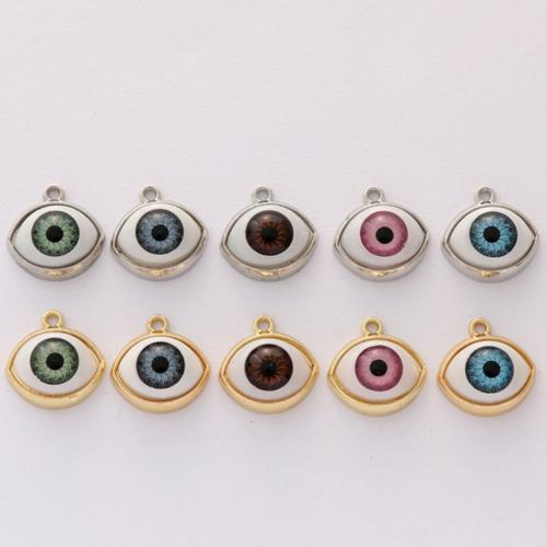 Evil Eye Pendants Zinc Alloy with Resin plated DIY nickel lead & cadmium free Approx Sold By Bag