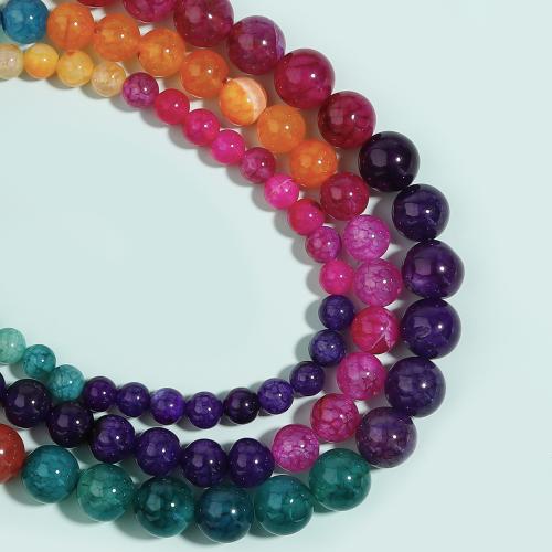 Agate Beads Ice Flower Agate Round DIY Sold Per Approx 38 Strand