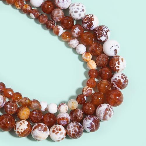 Agat perler, Fire Agate, Runde, du kan DIY & forskellig størrelse for valg, flere farver til valg, Solgt Per Ca. 38 Strand