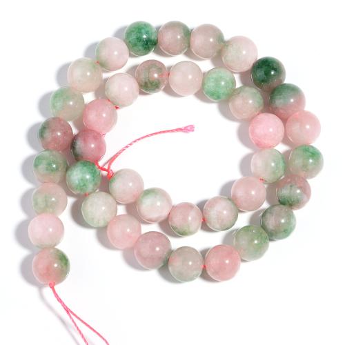 Perles en jade, Rond, DIY & normes différentes pour le choix, couleurs mélangées, Vendu par Environ 38 cm brin