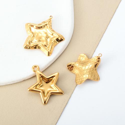 Stainless Steel Pendants 304 Stainless Steel gold color plated DIY Sold By Bag