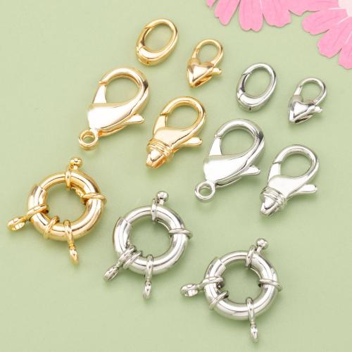 Brass-Clasp-Risultati, ottone, placcato, DIY & stili diversi per la scelta, nessuno, assenza di nichel,piombo&cadmio, 10PC/borsa, Venduto da borsa