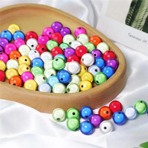 Acrylic Jewelry Beads Round DIY Sold By Bag