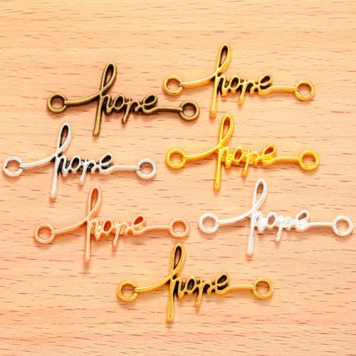 Letter Zinc Alloy Connector Alphabet Letter plated DIY & 1/1 loop Sold By Bag