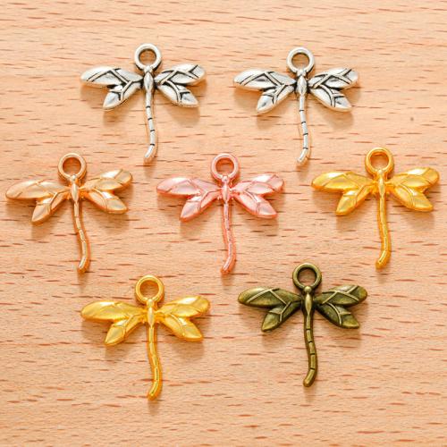 Zinc Alloy Animal Pendler, Dragonfly, forgyldt, du kan DIY, flere farver til valg, 100PC/Bag, Solgt af Bag